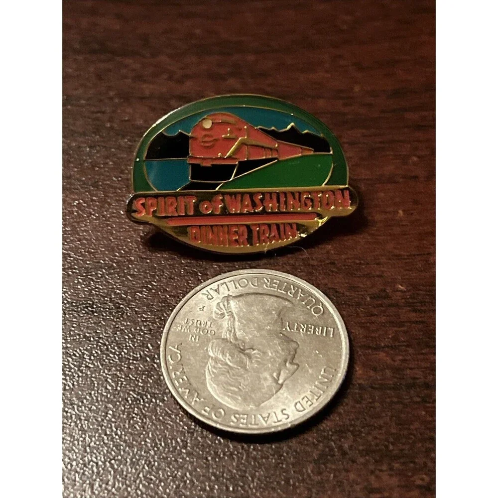 Vintage‎ Spirit Of Washington Dinner Train Lapel Hat Pin